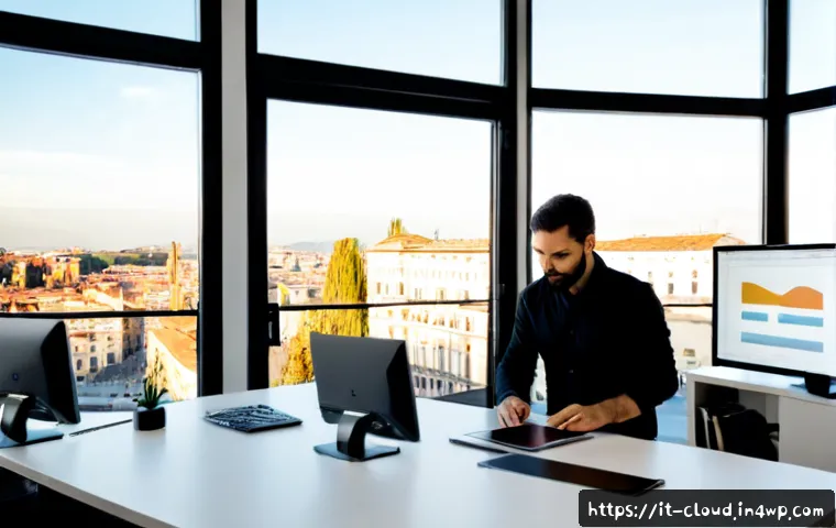 Home 16 클라우드 서비스의 신속한 배포 전략 - Photorealistic Italian cloud operations team in a bright modern Milan office, diverse professionals ...